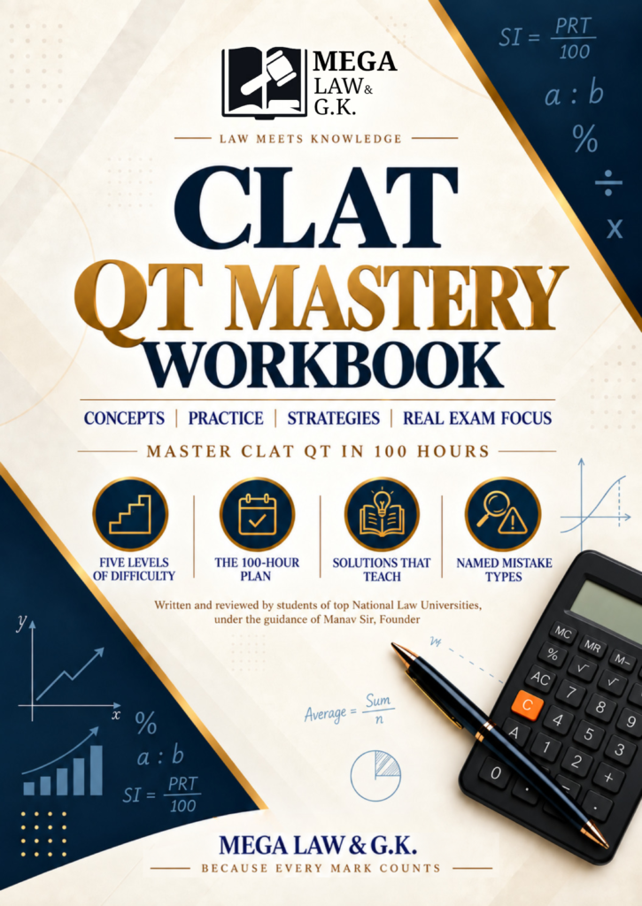 CLAT QT Mastery Workbook cover